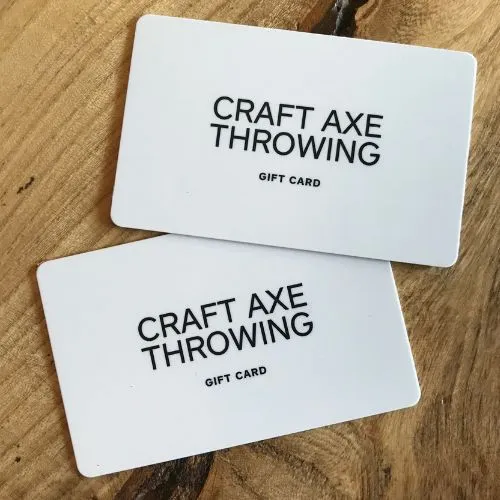 Craft Axe Throwing physical gift card