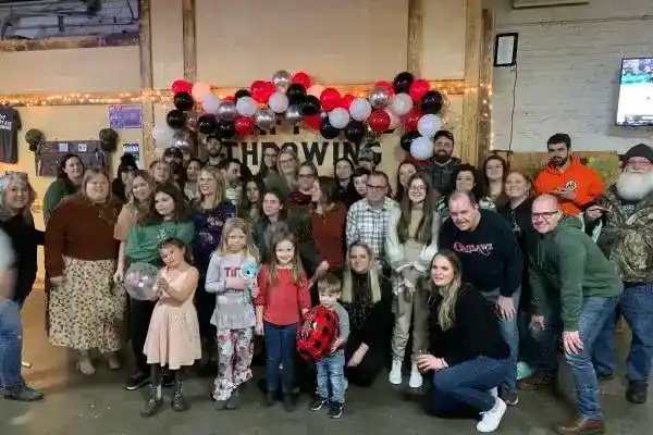 Inside Craft Axe Throwing in Knoxville, TN — axe throwing lanes and bullseye targets